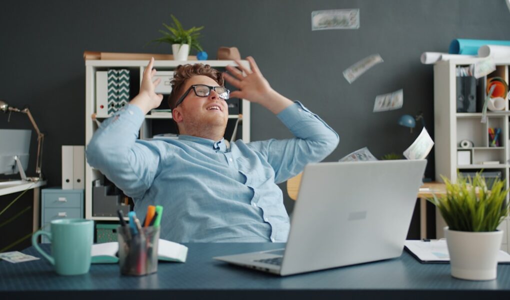 Cover illustration for stress management tips showing a person pausing beside a calendar, notebook, and mug in a calm workspace
