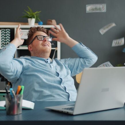 Cover illustration for stress management tips showing a person pausing beside a calendar, notebook, and mug in a calm workspace