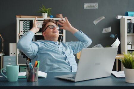 Cover illustration for stress management tips showing a person pausing beside a calendar, notebook, and mug in a calm workspace