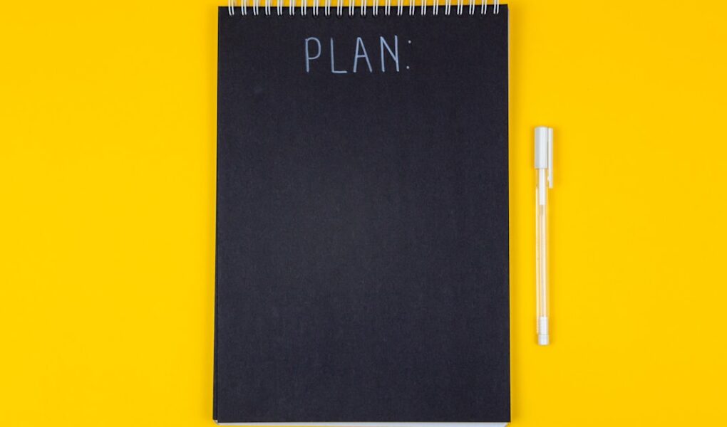 Cover illustration of a planning template in use